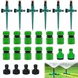 6 Stück Rasensprenger, 360°Grad Drehbarer Gartensprenger, Garten Sprinkler mit Schlauchkupplung 1/2 und Y, Multifunktion Garten Sprinkler, Gartensprenger für Bewässerungsanlagen für Rasen, Gemüse (M1)