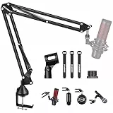 Aokeo AK-35 Microphone Stand Arm for Blue Yeti, Blue Snowball, HyperX QuadCast, SoloCast, Elgato Wave, Broadcast, Studio Program Recording