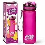 schmatzfatz Trinkflasche Kinder Auslaufsicher 0,5L, Sport Trinkflasche Schule zum Wandern & Fitnessstudio, Geschmacksneutrale Wasserflasche 500ml, Trinkflasche mit Fruchteinsatz, BPA-Frei