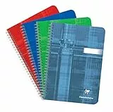 Clairefontaine 8540C Spiralbuch (DIN A5, 14,8 x 21 cm, blanko, 90 Blatt) 1 Stück farbig sortiert
