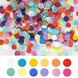 6000 Stück Runde Konfetti Bunt 1.5 cm,Konfetti Hochzeit Geburtstag Valentinstag Pastell Mehrfarbig Papierreste 30G,Streudeko Confetti für Karneval,Taufe,Weihnachten,Baby Shower Party