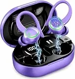 Kuizil 2026 Wireless Earbuds, Bluetooth 5.4 Kopfhörer mit 4 ENC Noise Canceling Mikrofon, 50H Spielzeit, Stereo Wireless Ohrhörer mit LED-Anzeige, Ohrbügel, IP7 Wasserdicht für Sport