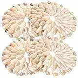 Cabilock Untersetzer Für Getränke 4 Stück Meeresuntersetzer Natürliche Muscheln Muschel-Untersetzer Strandthema Tassenuntersetzer Küsten-Heimdekoration Für Einweihungsparty Wohnung