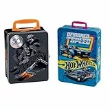 Theo Klein 2881 Hot Wheels Sammelkoffer I Metallkoffer für bis zu 50 Autos I Praktische Unterteilungen I Maße: 37,5 cm x 26 cm x 8,5 cm I Spielzeug für Kinder ab 3 Jahren