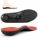 PCSsole Komfort Einlegesohlen Arbeitsschuhe für Fersensporn, Plantarfasziitis und Plattfüße - Orthopädische Einlegesohlen, die besonders weich und bequem sind und für Damen und Herren.Rot (28cm)