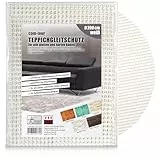 COM-FOUR® Antirutschmatte für den Teppich - Teppichunterlage Ø 200 cm - Teppichstopper - rutschfeste Matte in weiß - zuschneidbare Schubladenmatte