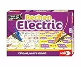 Noris Rechen Electric Lernspiel – Zuordnungsspiel mit Lichtsignal bei richtiger Antwort, 12 Bildtafeln, Batterie betrieben – pädagogisches Spielzeug Kinder ab 6 Jahren