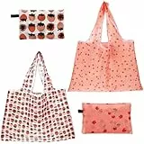 HJZHII 2 Stück Einkaufstasche Faltbar, 60x40cm Faltbare Einkaufstasche Waschbar Einkaufsbeutel Groß Kapazität Einkaufsbeutel Wiederverwendbare tragbare Einkaufstaschen für Einkaufen Picknick Camping