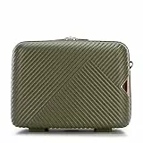 WITTCHEN GL Style Line | Kosmetikkoffer Reisekoffer Handgepäck Kabinengepäck Kosmetiktasche Damen Reiseetui Hartschale aus Polycarbonat Zahlenschloss GL Style Olivgrün