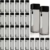30 Stk Klare Wasserflaschen aus Kunststoff Großpack, 500 ml Wiederverwendbare Auslaufsichere Kunststoff Trinkflaschen mit Deckel, Sportflaschen für Kinder und Erwachsene, Reisen, Camping, Schule