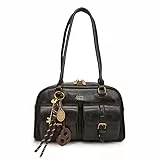 HICARRY Handtasche Damen PU Leder Schultertasche Y2K Shoulder Bag Women Tote Purse Kleine Handtaschen mit Bogen Cute Ita Bag Japanische Ästhetische Tasche Geldbörse (Z-Schwarz)