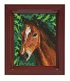 Pracht Creatives Hobby Pixel P31318 Mosaik Geschenkverpackung Pferd, Pixelbild mit Rahmen, kinderleichtes Stecksystem, ohne Bügeln und Kleben, Steinchen aus Biokunststoff