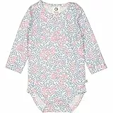 Müsli by Green Cotton Baby Girls Petit l/s Body Base Layer, Balsam Cream/Bubblegum/Night Blue, 80