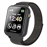 Kinder Smartwatch, Telefon Uhr für Kinder 10 Spiele MP3 Musik Anruf Taschenlampe kamera SOS Touchscreen, Kids Smart Watch mit Schrittzähler Wecker Recorder Geschenk für Junge Mädchen (Schwarz)