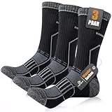 Circorld Wandersocken Herren & Damen, Atmungsaktiv Outdoor Socken Baumwolle Sportsocken, Anti Blasen & Geposltert Trekkingsocken Laufsocken Tennissocken Arbeitssocken, 3 Paar 43-46