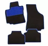 CarFashion Colori Blau DL4, Auto Fussmatte in schwarz, vorne und hinten, ohne Mattenhalter, für Hyundai i30 , Baujahr 04/2015-12/2016