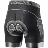 Lixada Radlerhose Herren mit Sitzpolster 5D Gepolsterte Fahrradhose kurz Atmungsaktive Elastizität Schnelltrocknende Stoßfeste Herren Fahrrad Hosen Radhose