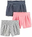 Simple Joys by Carter's Strick-Shorts, für Kleinkinder, Mädchen, 3er-Pack ,Pink/Gray Dot/Navy Stripe ,US 4T (EU 104–110)