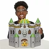 Jakks Pacific Nintendo Super Mario Deluxe Bowser's Castle-Spielset mit 6 cm großer, exklusiver, beweglicher Bowser-Actionfigur, interaktives Spielset mit authentischen In-Game-Sounds