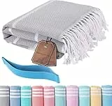Strandtuch Saunahandtuch Strandhandtuch Hamamtuch Strandtücher xxl Saunatuch Groß Sauna Handtuch Strand Zubehör Handtücher Beach Towel Strandlaken Damen Baumwolle Saunatücher Herren Urlaub Geschenke