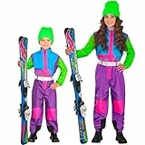 W WIDMANN MILANO Party Fashion - Skianzug Kostüm Set für Kinder, Overall mit Gürtel, für Jungen und Mädchen, Karneval