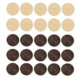 IMIKEYA 48 Stück Dame Spiel Steine 2,4 cm Holz Damesteine Schachfiguren - Backgammon Steine Spielsteine für Dame und Mühle - Universelles Schachfiguren Zubehör, alle Altersgruppe