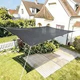 HAIKUS Sonnensegel 2x3 m Rechteckig, Premium HDPE UV Schutz Sonnenschutz Atmungsaktiv Wetterbeständig für Garten Balkon und Terrasse, inkl Befestigungsseile, Rechteck 2x3m Grau