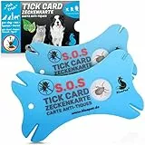BluePet Zeckenkarte mit Lupe im Scheckkartenformat I Zeckenentferner zur Entfernung von Zecken & Nymphia bei Mensch und Tier I Tick Card als erste Hilfe für Hund, Katze & Mensch im Haus
