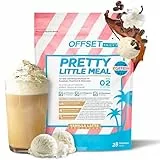 OFFSET Nutrition Abnehm Shake Vanilla Latte [nur 208 KCAL pro Shake] - mit Koffein - 28 Portionen | Mahlzeitersatz | Diät Shake mit 24 Vitaminen & Mineralien | Glutenfreie Trinkmahlzeit