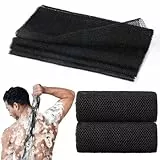 Aomig Afrikanischer Netz Schwamm 2Pcs Badeschwamm Duschschwamm Körper Wäscher Bath Shower Luffa Schwamm Rückenschrubber Körperpeeling Netz Peeling Schwamm Body Scrubber Damen Herren Kinder 30*80cm (A)