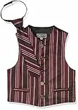 G.O.L. Jungen Anzugweste Trachten-Jacquard-Weste mit Krawatte, Rot (Rot 7), 98