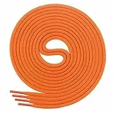 Di Ficchiano Schnürsenkel rund, Rundsenkel für Business- und Lederschuhe, reißfester Allroundsenkel, ø 3mm Farbe orange Länge 90cm