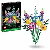 Lego Botanicals Wildblumenstrauß Set - Künstliche Blumen mit Mohn und Lavendel zum Basteln für Erwachsene - Geschenkidee für Heimdeko - Botanik Kollektion 10313