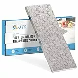 S SATC Diamant-Schleifstein, 2-seitige Körnung, 400/1000, Diamantplatte, Schleifstein, 20,3 cm, Weiß