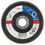 Bosch Professional DIY Fächerschleifscheibe (für Winkelschleifer verschiedene Materialien, bombierte Ausführung, Ø 125 mm, Körnung 40)