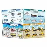 merka Kinder-Tischsets, pädagogisches Tischset, rutschfest, Transport-Set, Stadtbau, Autos, Flugzeuge, Boote, Lern-Tischset für den ESS- und Küchentisch (Transportation, 17 x 11)