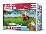 CRAZE BIBI & TINA Turnier-Set Spielfiguren Pferdefiguren Tina und Amadeus mit Zubehör Spielzeug 14639