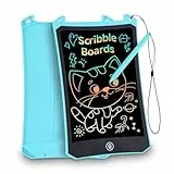 LCD Schreibtafel Kinder,PINKCAT Zaubertafel 8,5 Zoll Bunte Magnetische Maltafel Spielzeug ab 2 3 4 5 6 7 Jahre Löschbarem Zauberblock Geschenke für Mädchen Jungen Reisespiele Ferien Spiele
