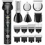 GLAKER 6-IN-1 Bartschneider Haarschneidemaschine Herren Profi Haarschneider Barttrimmer Nasenhaartrimmer Körperrasierer Präzisionstrimmer USB-C wiederaufladbar mit 150 Min. Laufzeit