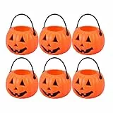 TOYANDONA 8 Stück Halloween Süßigkeiten Eimer Süßes Oder Saures Kürbis Eimer Halloween Party Bevorzugt Kürbiseimer mit Griff