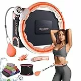 K-MART Smart Weighted Hula Ring Hoops, Hula Circle Abnehmbarer Fitnessring mit 360 Grad Auto-Spinning Ball Massage, Gymnastik, Erwachsene Fitness für Gewichtsverlust (Orange)