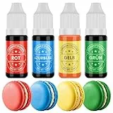 Waysroma Lebensmittelfarbe - 4 x 12ml Lebensmittelfarbe Flüssig - hochkonzentriert & zuckerfrei Food Coloring zum Backen, Tortendeko, Macaron, Zuckerguss, Fondant, Kekse, Donuts, Eierfarben Ostern