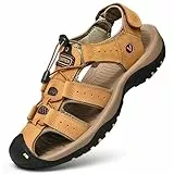 Unitysow Herren Sandalen Wandersandalen Trekkingsandalen Sommer Männer Rutschfeste Leichte Outdoorschuhe Freizeit Sport Strandsandalen,Gelb,Gr.39