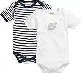 Playshoes Unisex Kleinkind Body Multipack Baby-Body, marine/weiß 1/4-Arm 2er Pack Wal, 74-80