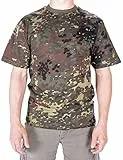 Mil-Tec Tarn T-Shirt Herren • Camouflage T-Shirt aus Baumwolle • BW Camo • Bequemes Kurzarm Army Shirt für Outdoor, Sport oder Freizeit • Bundeswehr Flecktarn-Shirt