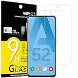NEW'C 2 Stück für Samsung Galaxy A52, A52 5G, A52S 5G für Panzerglas, Frei von Kratzern, 9H Härte, HD Displayschutzfolie, 0.33mm Ultra-klar, Ultrabeständig