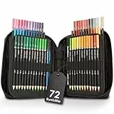 OfficeTree 72 Buntstifte Set - Profi Buntstifte für Erwachsene - ölbasiert weiche Minen hohe Pigmentierung inkl. Zubehör - Stifte Set Künstler - Stifte zum zeichnen