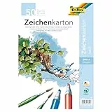 folia 8600 - Zeichenkarton, 200 g/qm, DIN A4, 50 Blatt, weiß - Zeichenpapier für vielfältige kreative Ideen