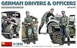 MiniArt 35345 1:35 Fig. Dt. Kraftfahrer/Offiziere (4) - originalgetreue Nachbildung, Modellbau, Plastik Bausatz, Basteln, Hobby, Kleben, Modellbausatz, Zusammenbauen, unlackiert