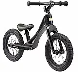 BIKESTAR Magnesium (superleicht) Kinderlaufrad Lauflernrad Kinderrad für Jungen und Mädchen ab 3-4 Jahre | 12 Zoll Kinder Laufrad BMX Ultraleicht | Schwarz | Risikofrei Testen